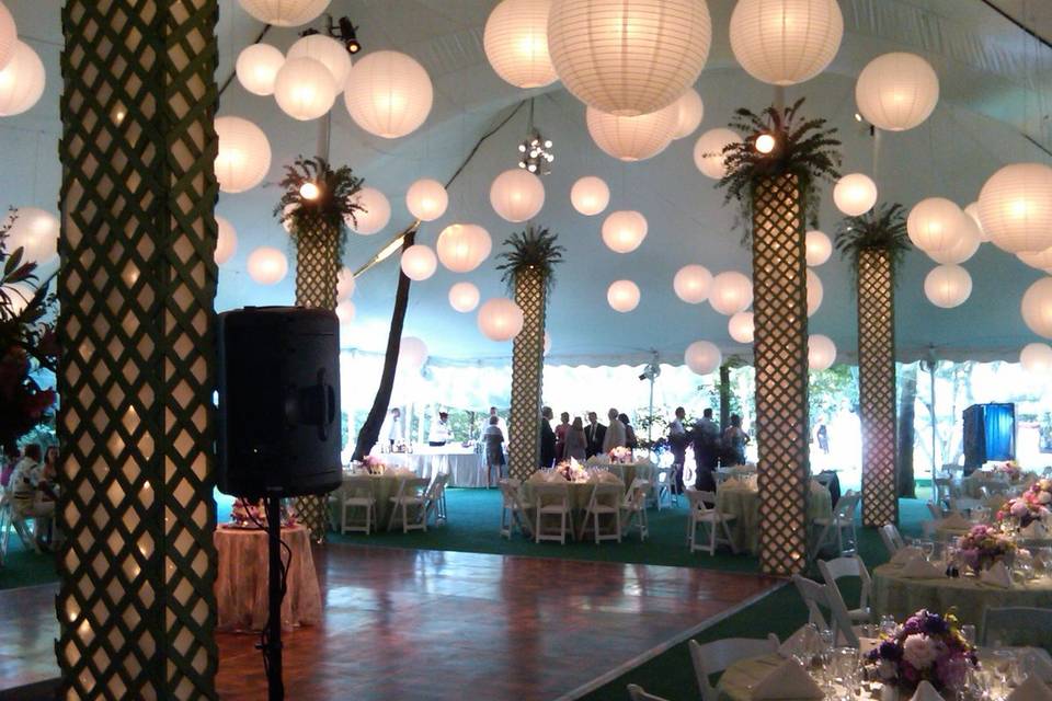 Wedding reception area