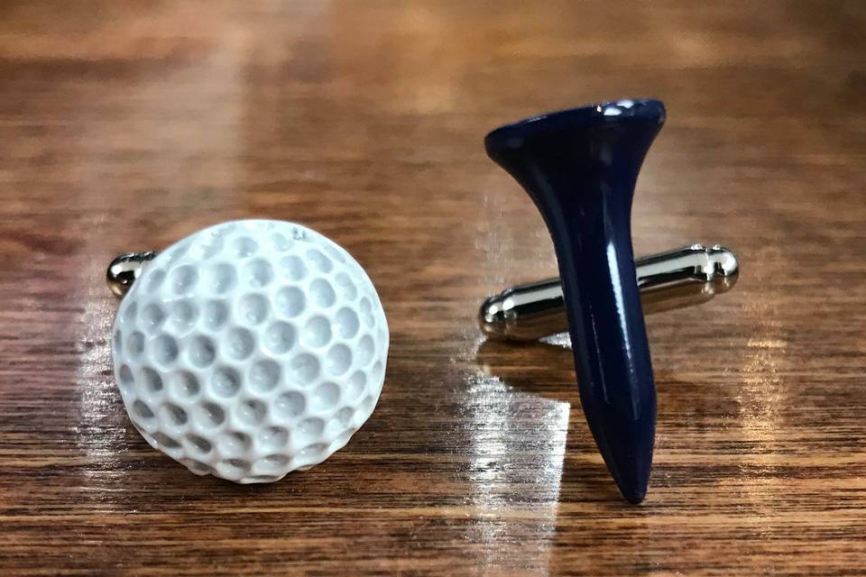 Golf themed cuff links