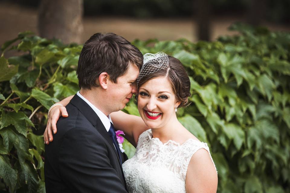 Bride and groom portrait