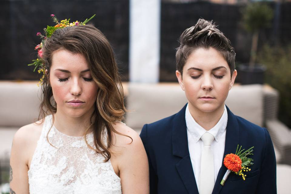 Same sex wedding portrait