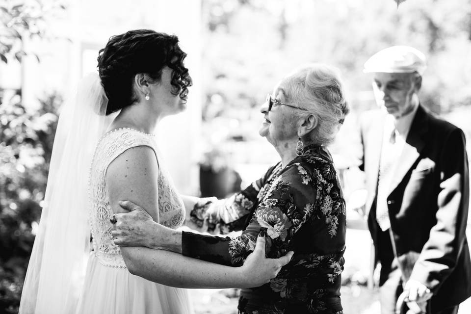Bride and grandmother