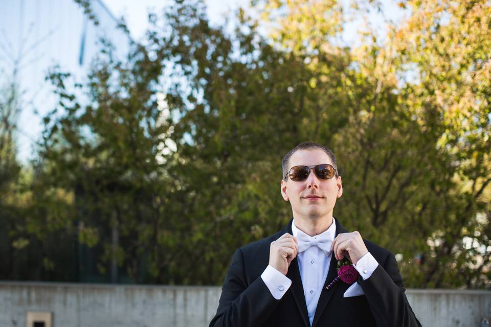 Groom with bowtie