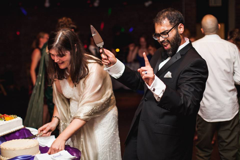 Cutting the cake