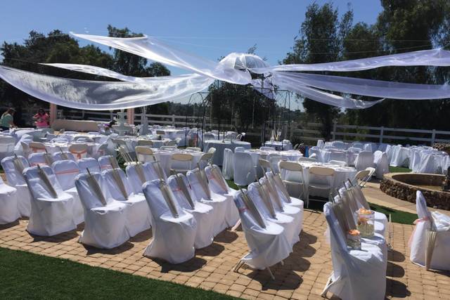 Outdoor wedding ceremony area