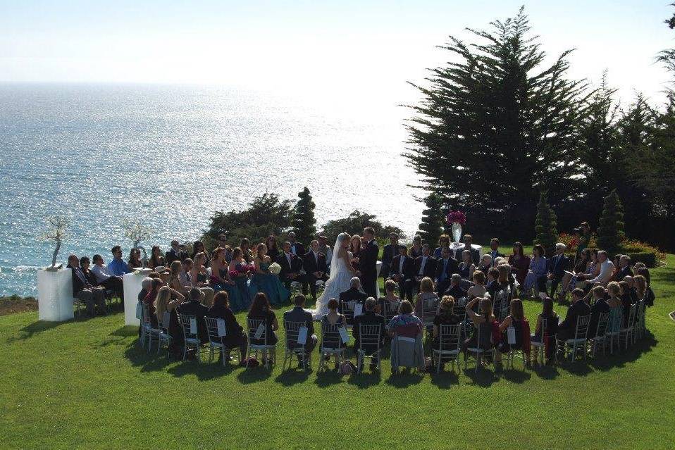 Outdoor wedding ceremony