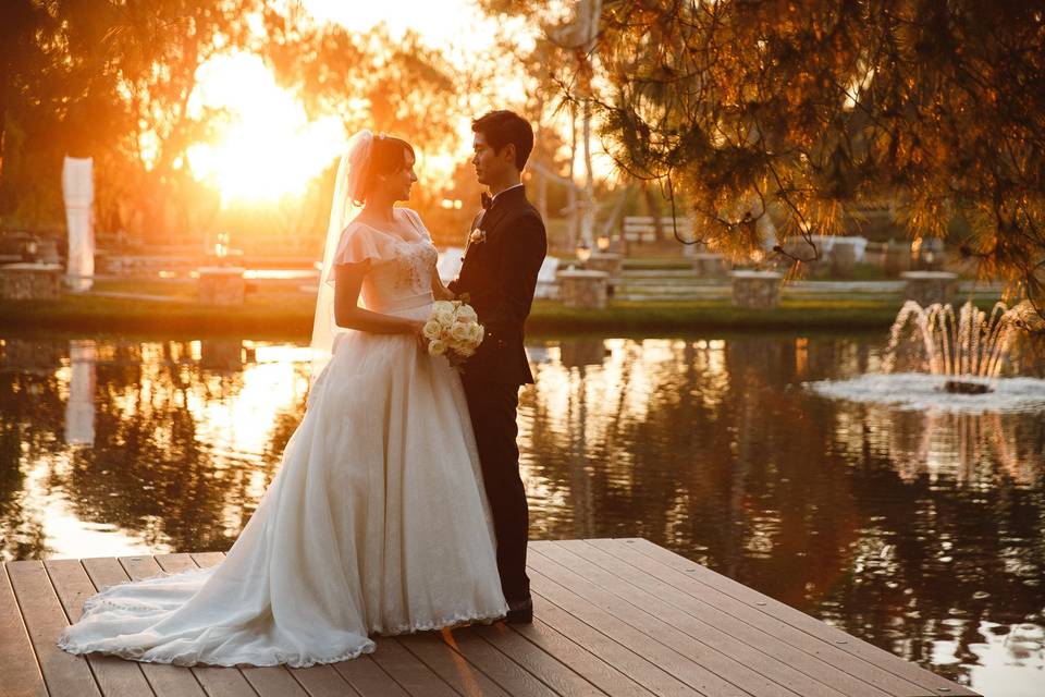 Couple by the water