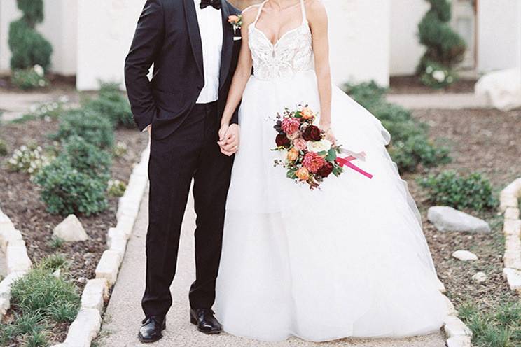 Hayley Paige gown with couture Haute Bride Jewelry