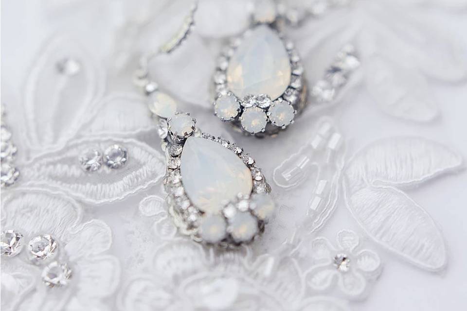 Crystal drop earrings from Haute Bride