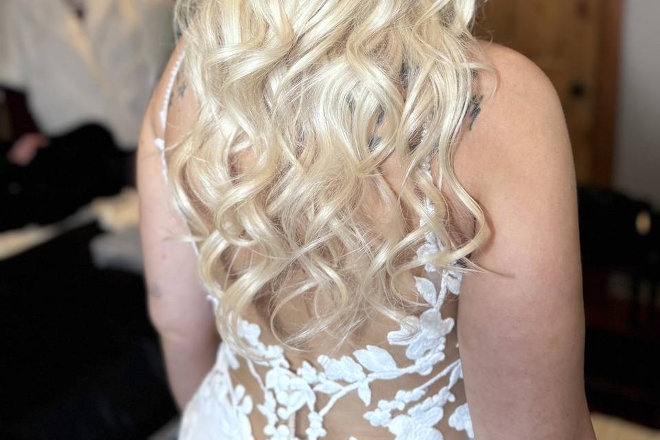 Whimsical wedding hair