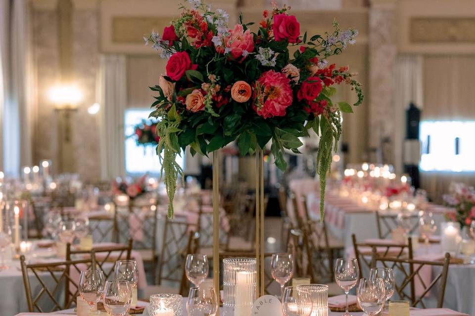 Vibrant Elevated Centerpiece