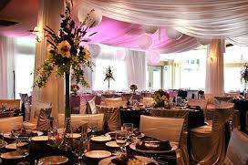 Table setup with centerpiece