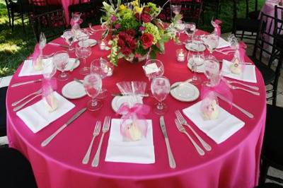 Round tables for guests