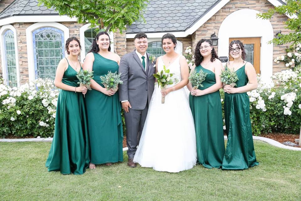 Bridal Party with Groom