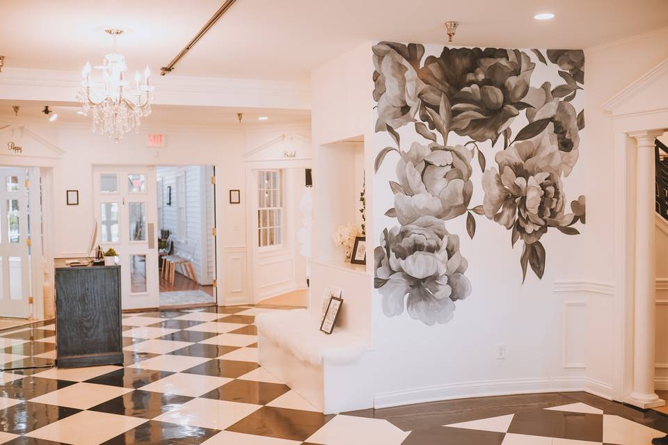 Lobby & Flower Wall