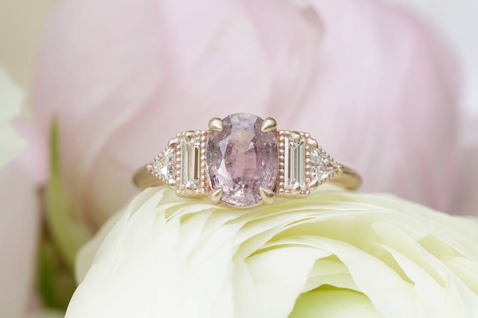 MT Sapphire Rose Gold Ring