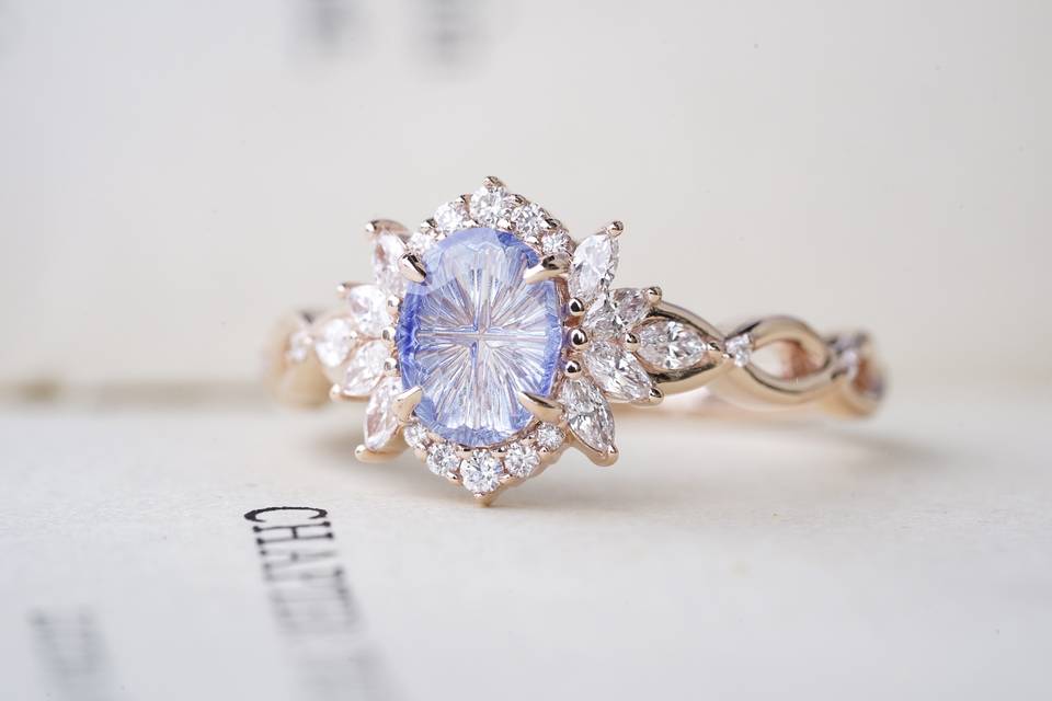Starbrite Sapphire Nature Ring