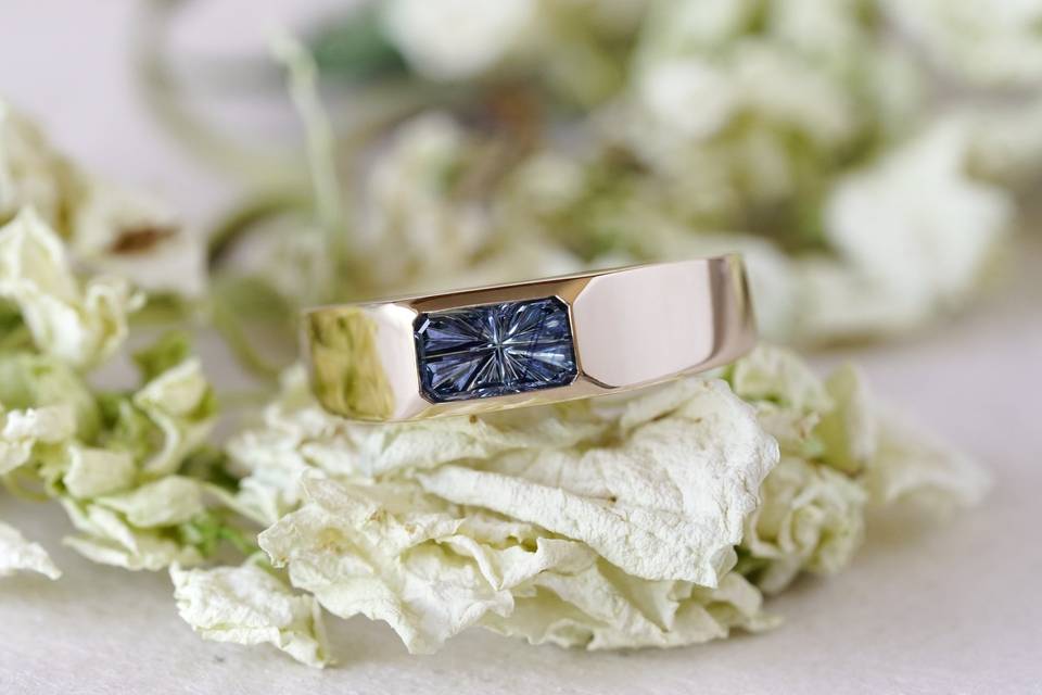 Starbrite men's sapphire ring