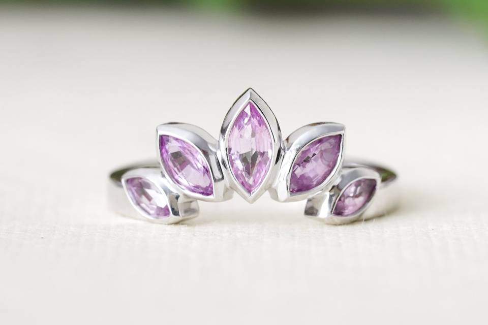 Sapphire marquis crown
