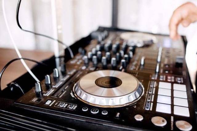 DJ's mixing table
