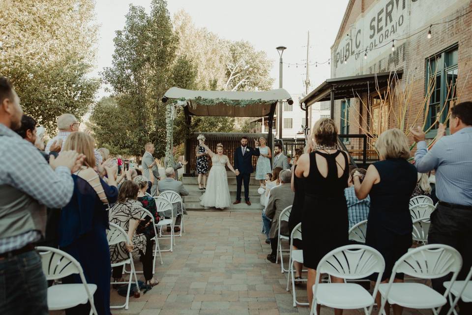 Plaza stage ceremony