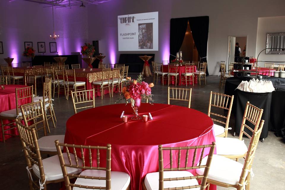 Dining area set-up