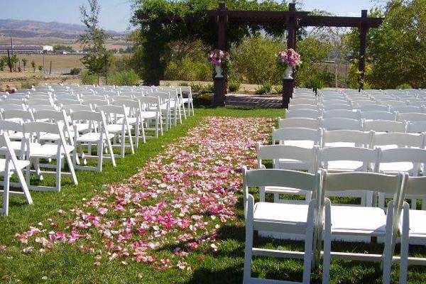 Wedding ceremony area