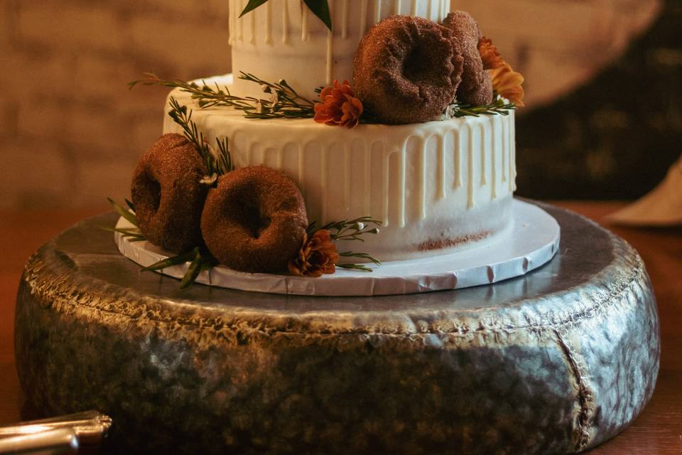 Custom cake with donuts