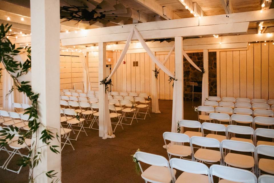 Indoor chapel ceremony option