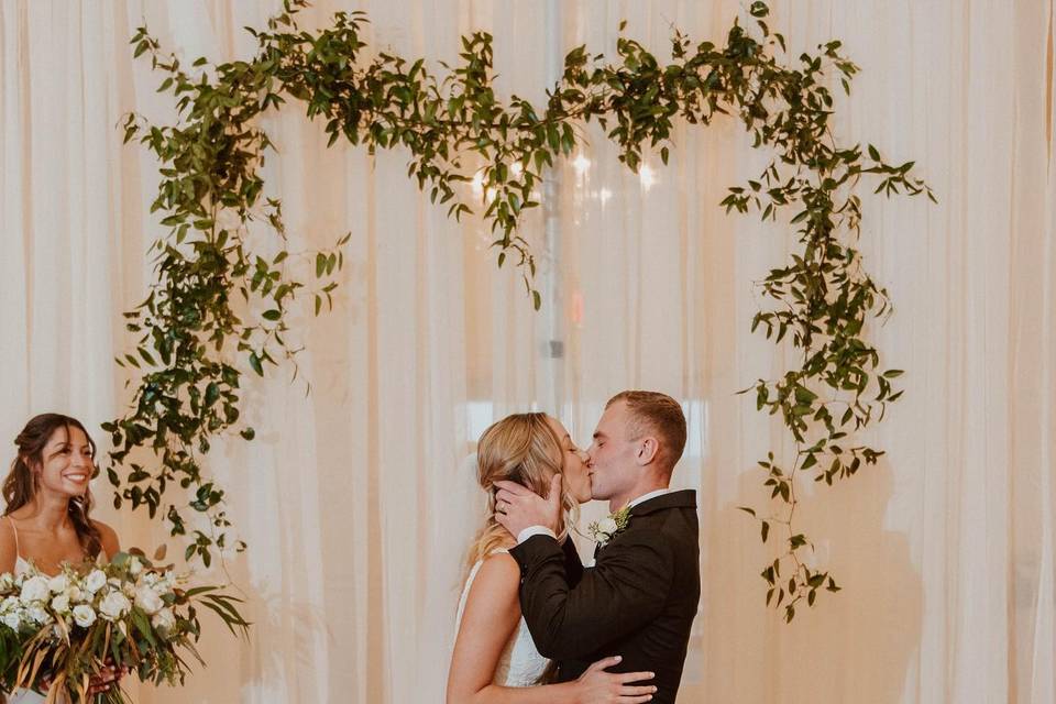 Indoor Ceremony with Draping