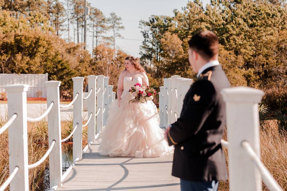 Groom waiting for his bride - sharon elizabeth photography