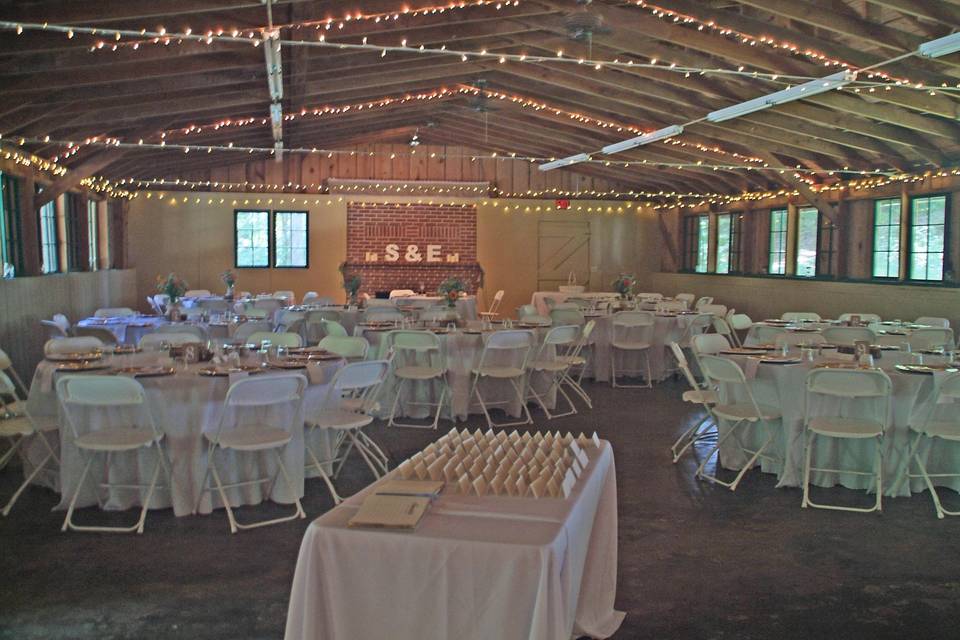 Wedding reception area