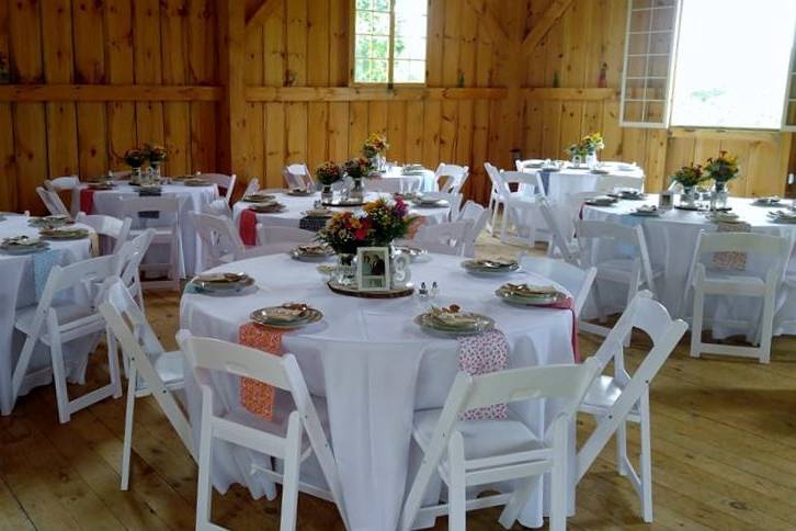 Wedding table setup