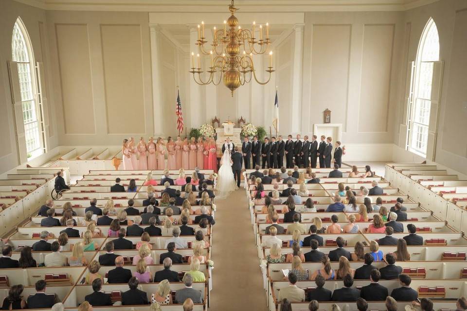 Formal church wedding