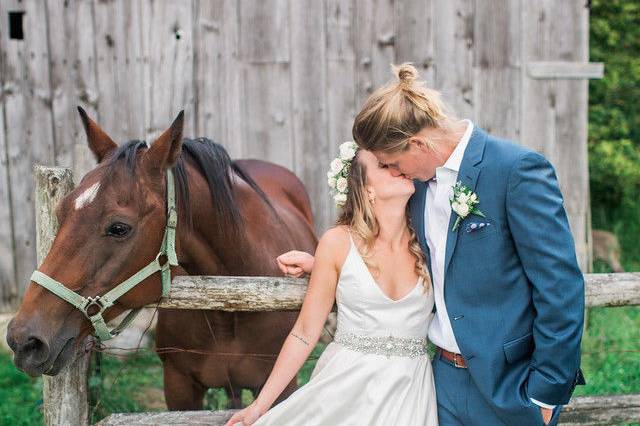 Couple by the ranch