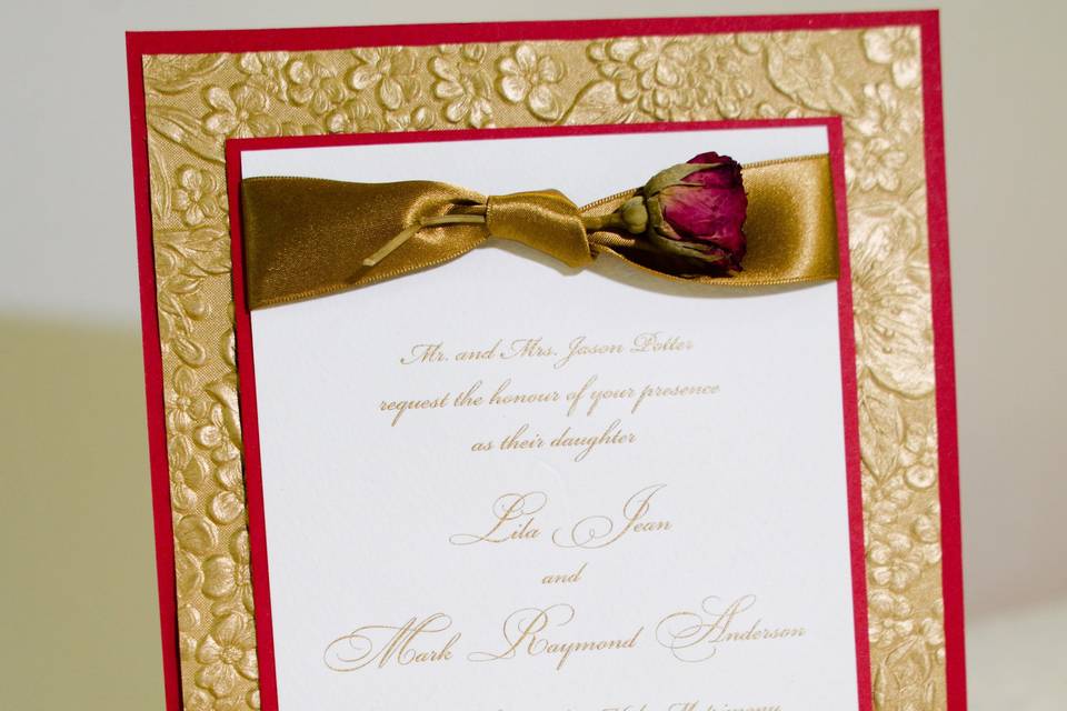 Pink and gold borders