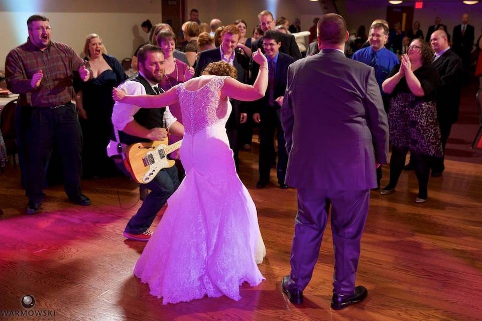 Bride dancing