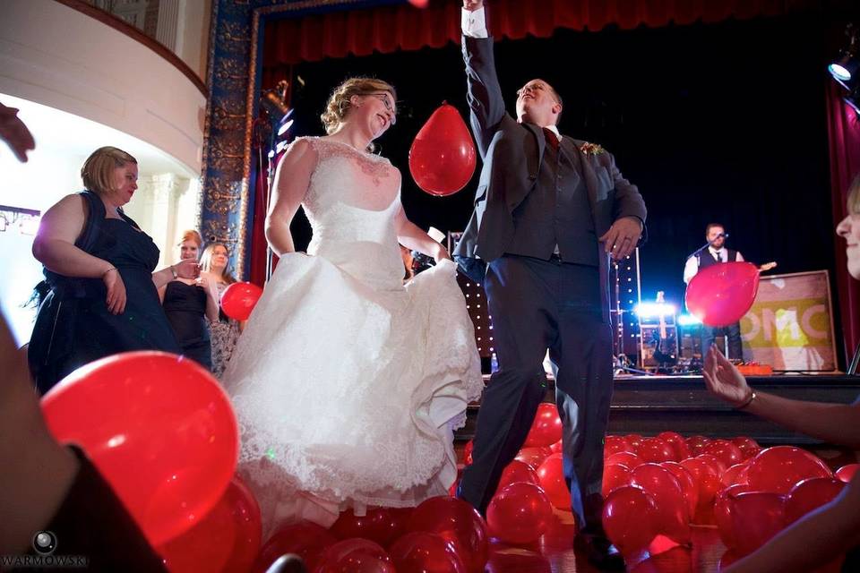 Red balloon dance floor