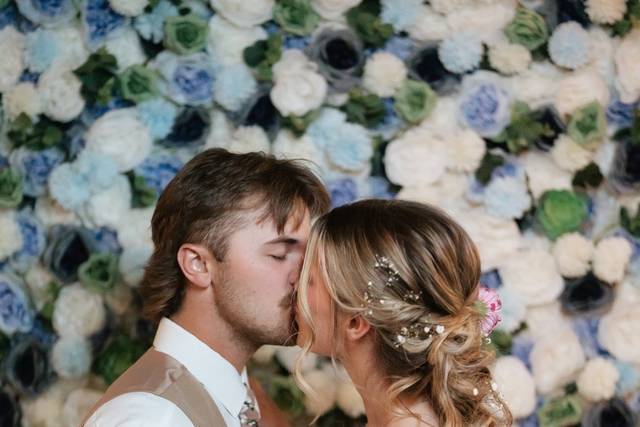 Blue Rose Garden Wall
