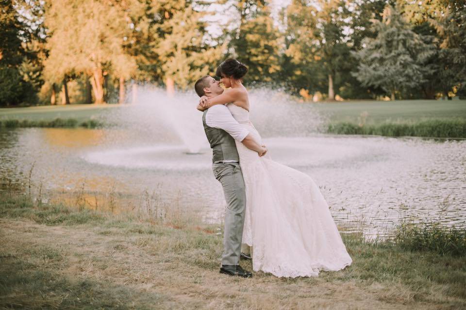 Couple in a scenic view