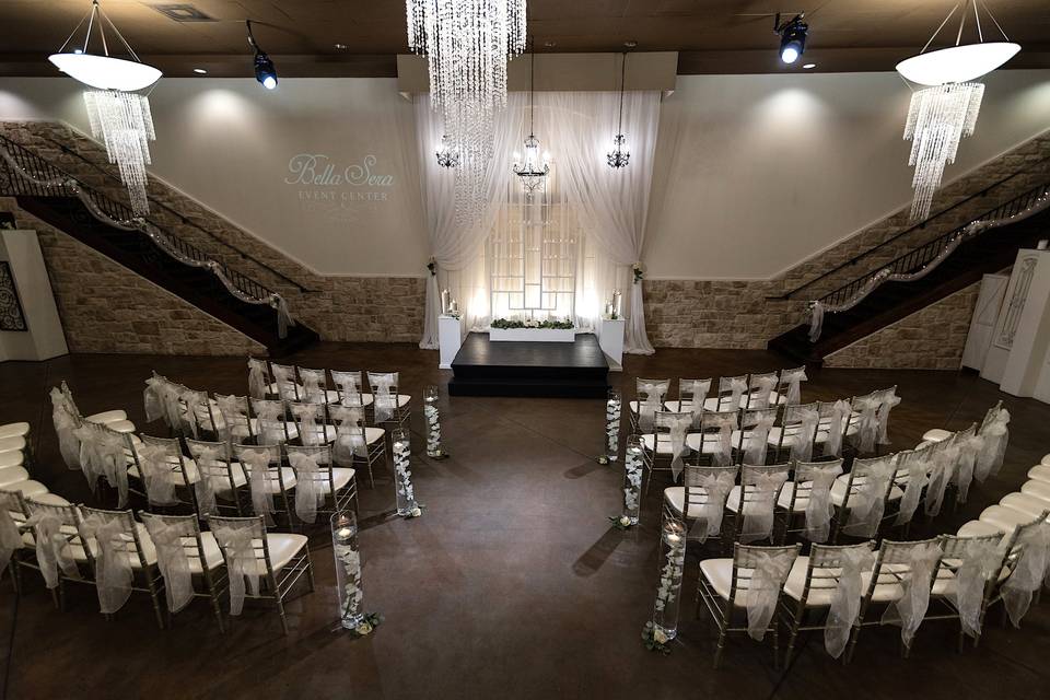 Wedding ceremony ballroom
