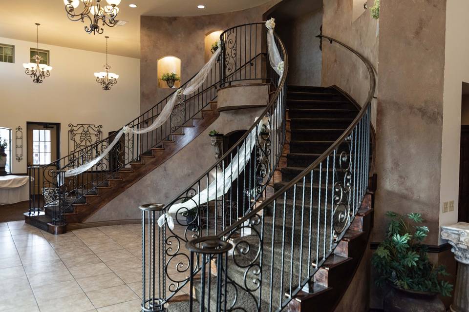 Wedding party stairs