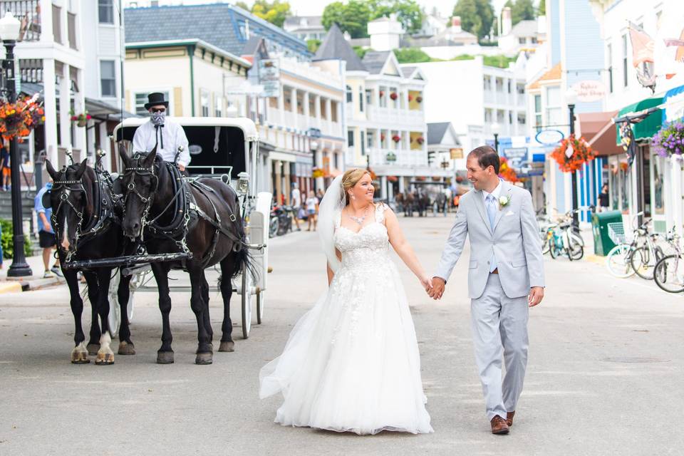 Just Married on Mackinac