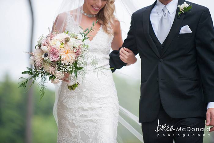 The bride and groom