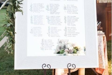 Place setting mirror garland