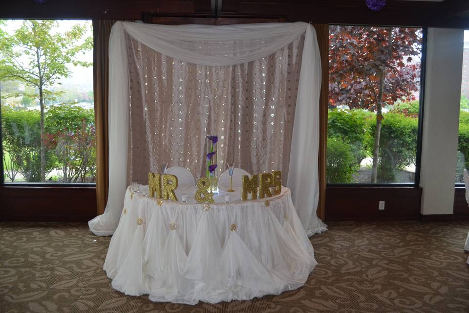 Wedding Head Table Decor Buffalo