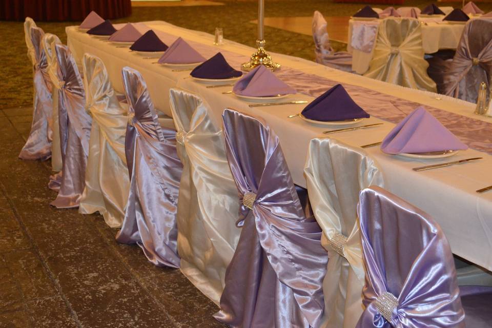 Lavender & Ivory Chair Cover