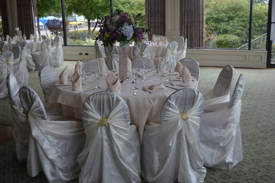 Lady Sangeet Chair Covers with colorful bows