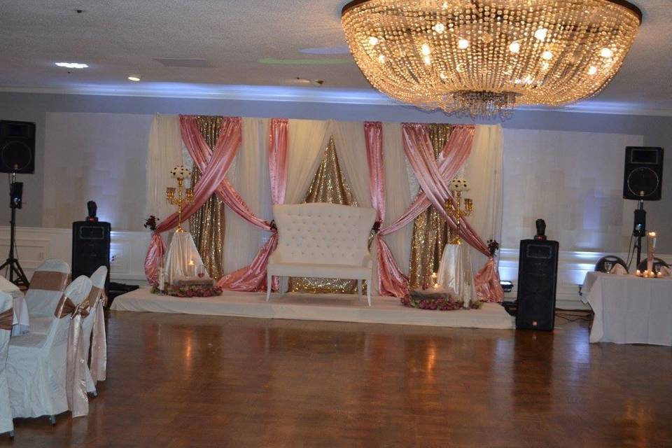 Reception backdrop