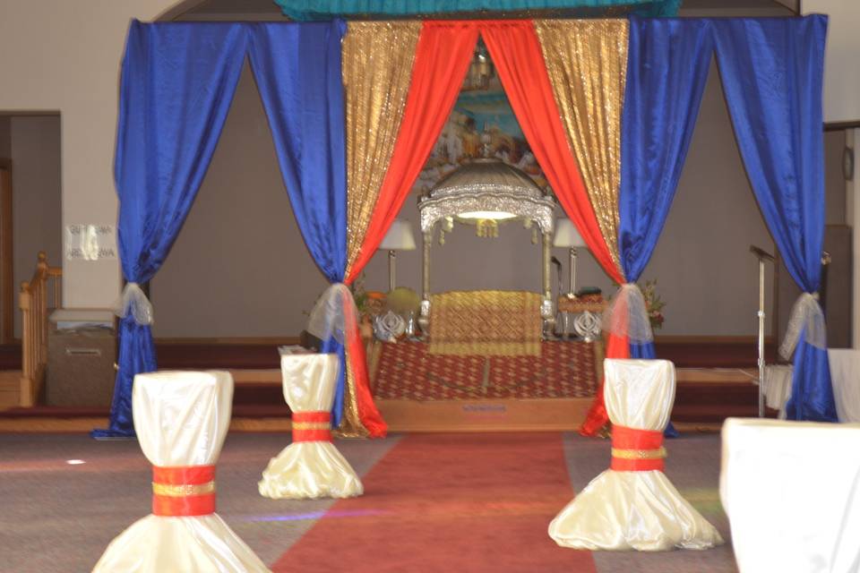 Gurdwara Ceremony Decor