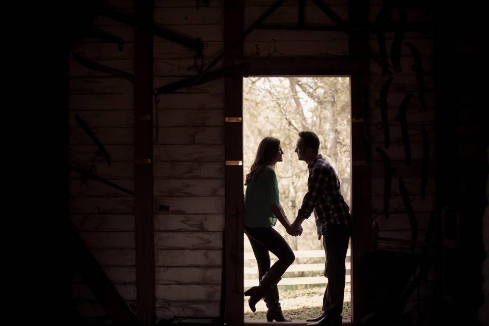 Engagement photos in our folklife park